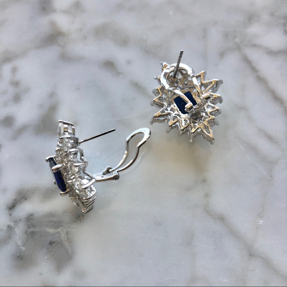 Silver cubic zirconia earrings - Picture 3 of 6